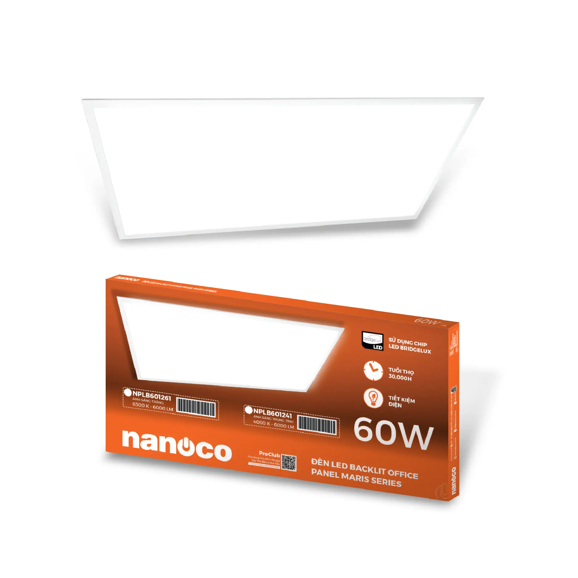 Đèn LED Panel Office Nanoco 600x1200 - 60W – Mã NPLB6012
